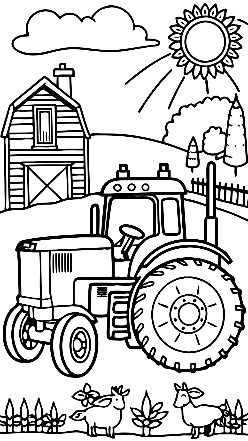 coloring pages tractors john deere